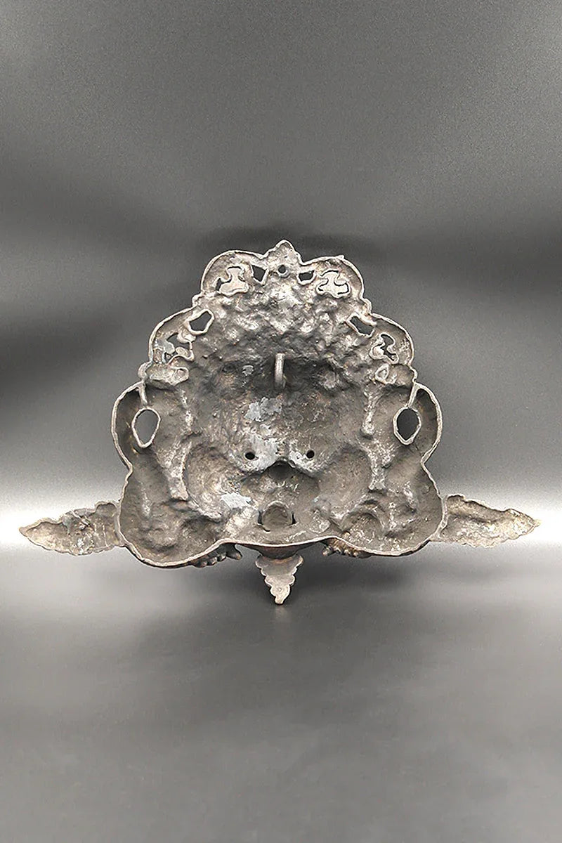 Tibetan Cheppu brass Wall Hanging Mask 11" - Vajracrafts