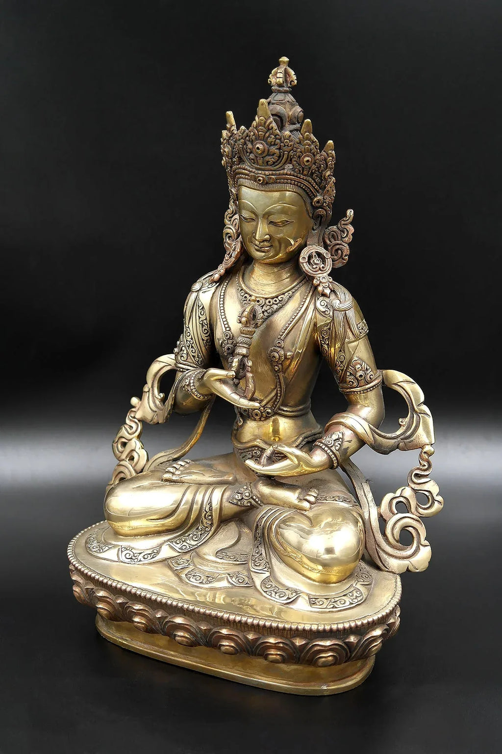 Antique looks Tibetan Vajrasattva Statue 11.5" - Vajracrafts