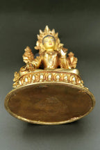 Gold Painted White Tara statue 6" - Vajracrafts
