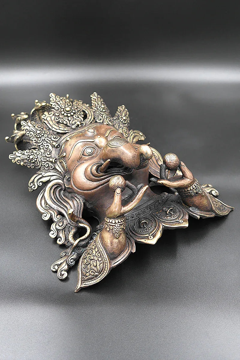 Ganesh Face Wall Hanging in Copper - Vajracrafts