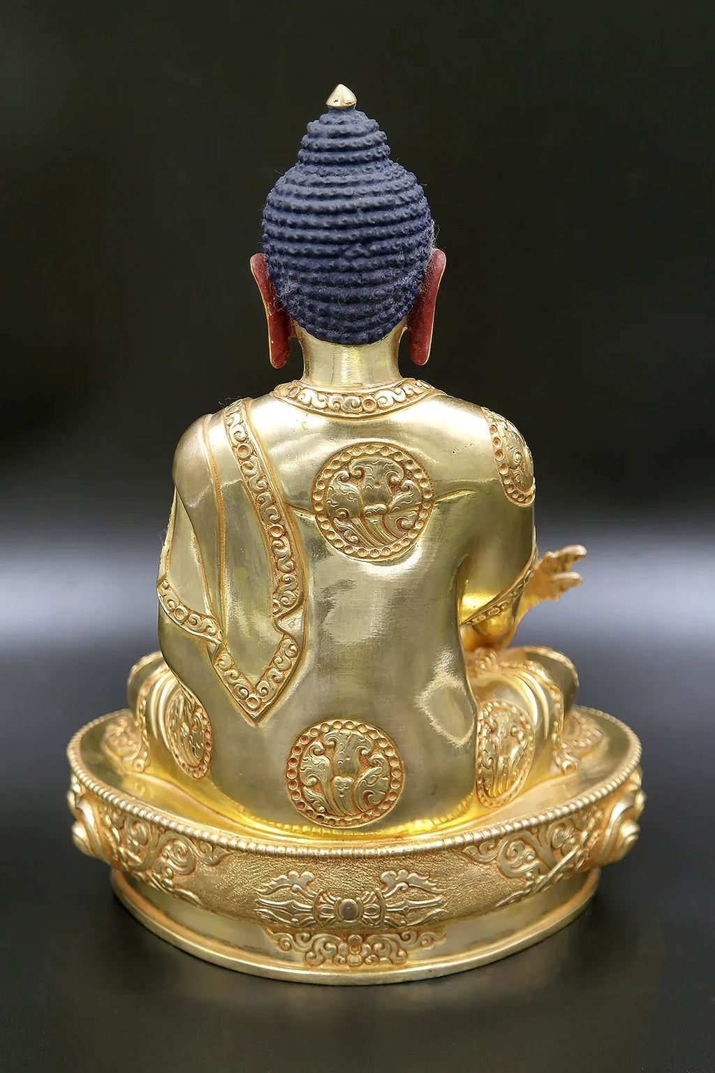 Amazing Hand carved Tibetan Medicine Buddha Statue 8" - Vajracrafts