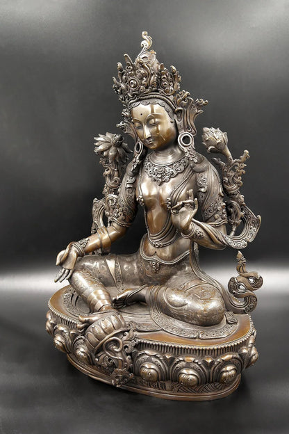 Masterpiece Green Tara Statue 16" - Vajracrafts