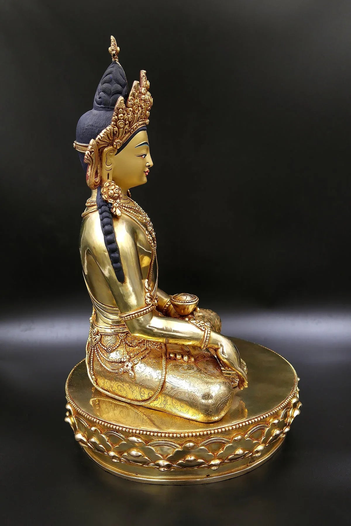 Crowned Shakyamuni Buddha Statue 12" - Vajracrafts