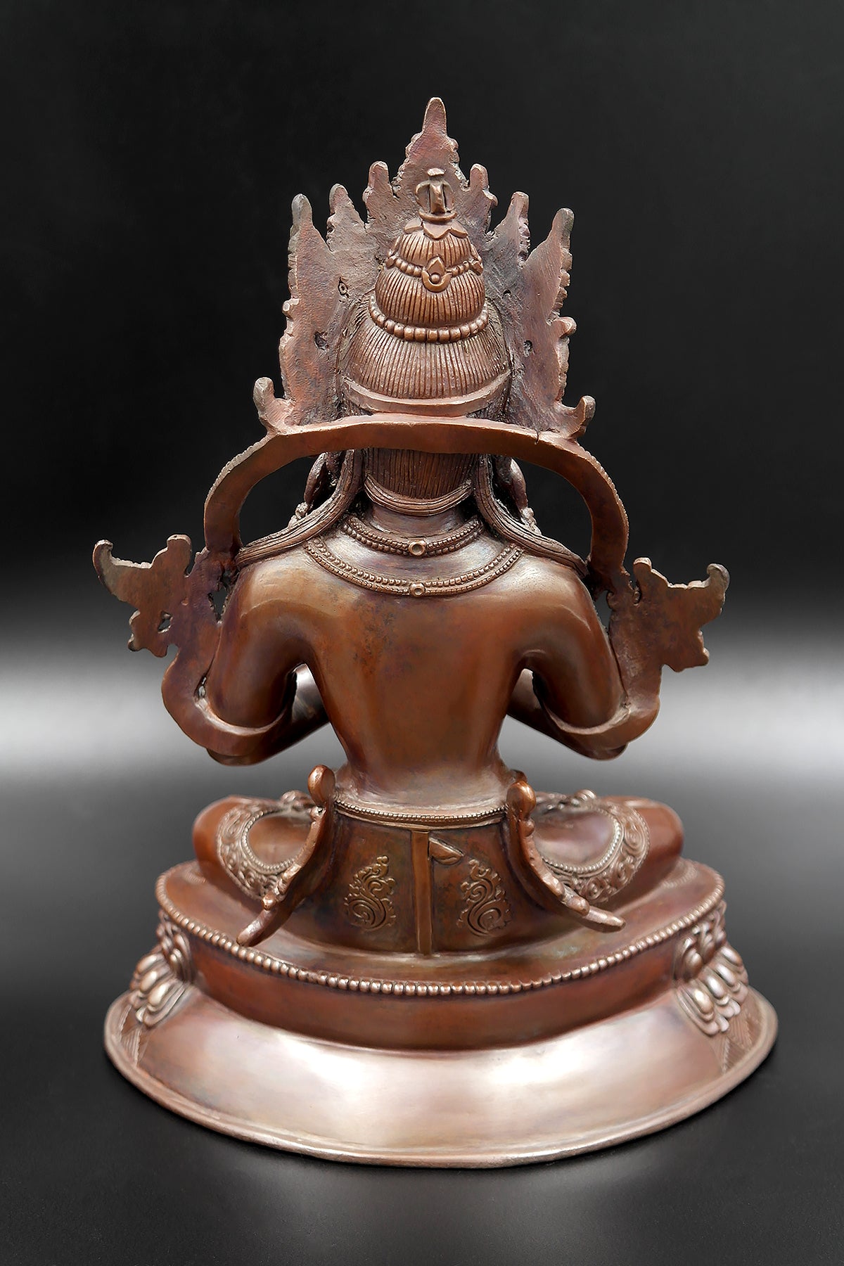 Copper Oxidized Buddhist Vajradhara Statue 8"