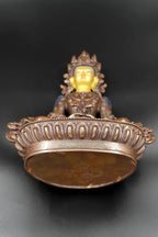 Copper Oxidized Buddhist Aparmita or Amitayus Statue 8" - Vajracrafts