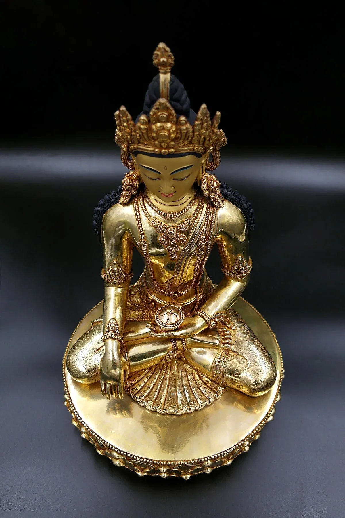 Crowned Shakyamuni Buddha Statue 12" - Vajracrafts
