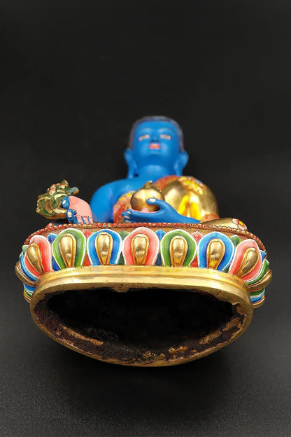 Color painted handmade Medicine Buddha Statue 6" - Vajracrafts