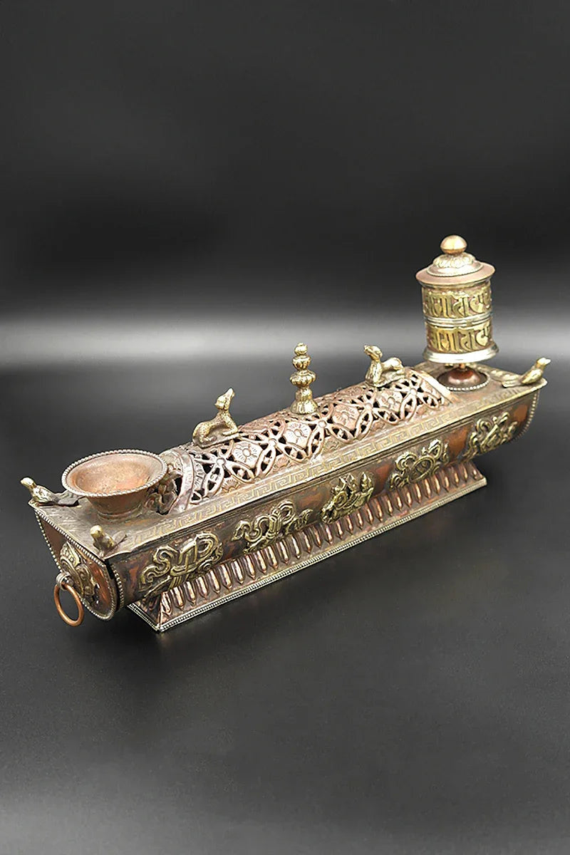 Tibetan Incense Burner cum Prayer Wheel - Vajracrafts