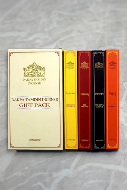 Dakpa Tamdin Incense Gift Pack, Authentic Tibetan 4 in 1 Incense Sticks - Vajracrafts
