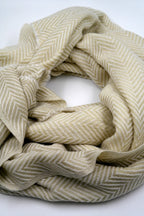 Elegant Herringbone Pattern Pashmina Shawl - Vajracrafts