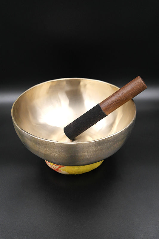 Zen Singing bowl with ring cushion and Mallet 8.5"