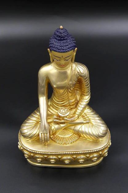 Copper Gilt Tathagata Shakyamuni Buddha Statue 7" - Vajracrafts