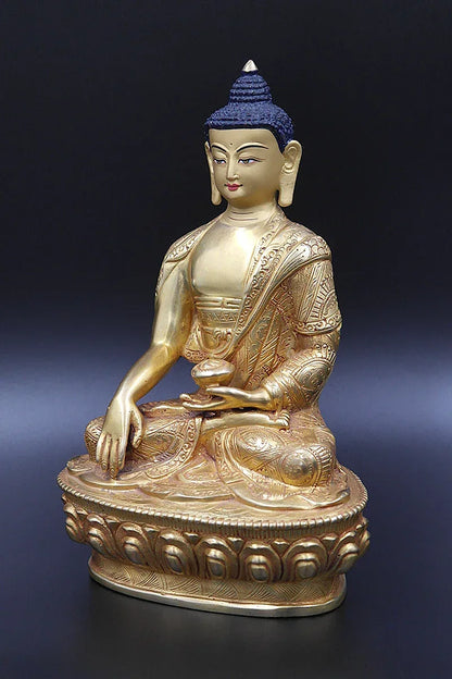 Hand Made Tibetan High quality Shakyamuni Buddha Statue 8" - Vajracrafts