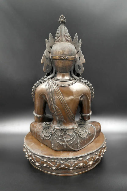 Crowned Shakyamuni Buddha Statue 14" - Vajracrafts