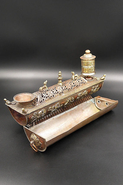 Tibetan Incense Burner cum Prayer Wheel - Vajracrafts