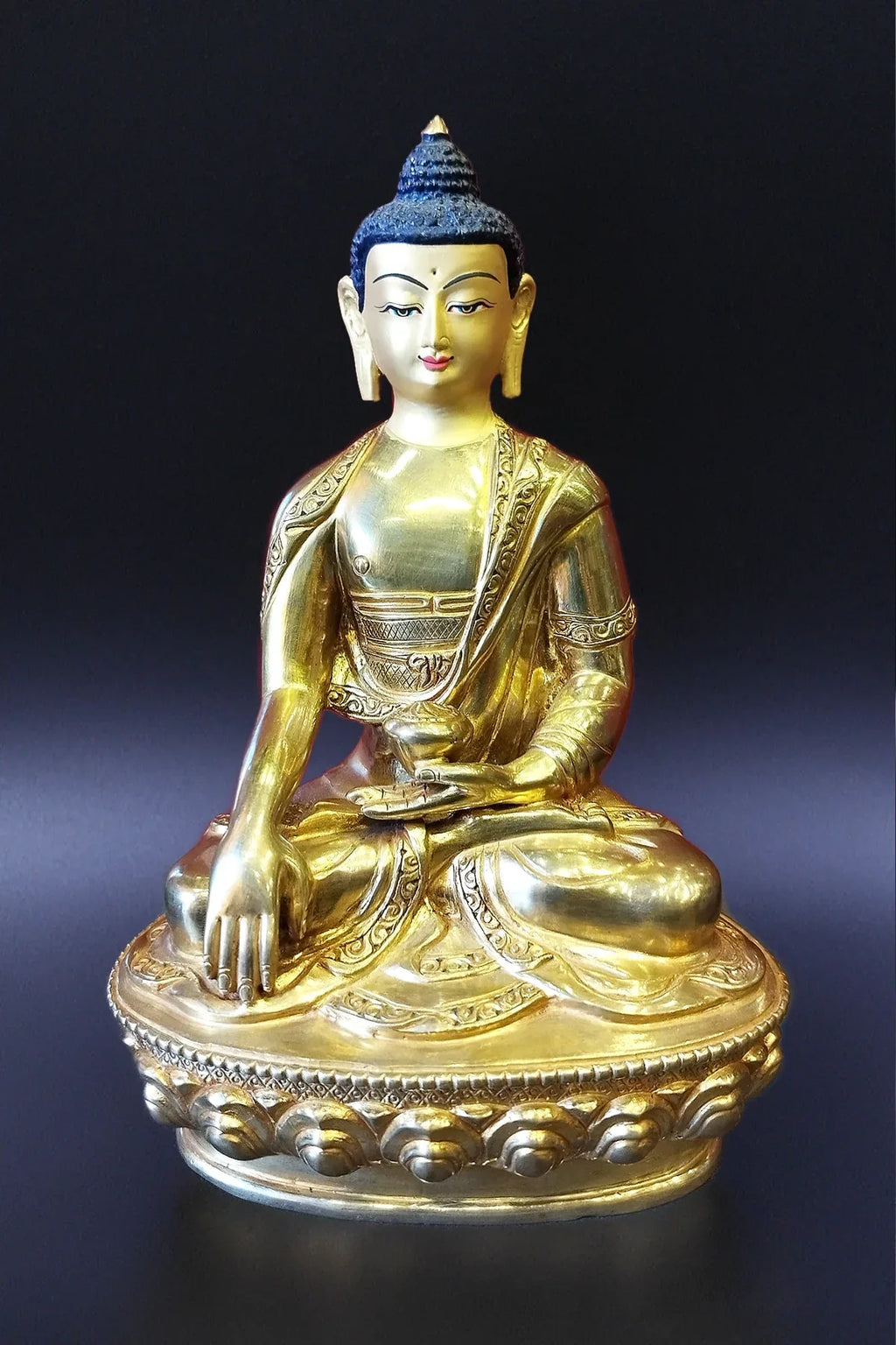 Hand Made Tibetan High quality Shakyamuni Buddha Statue 8" - Vajracrafts