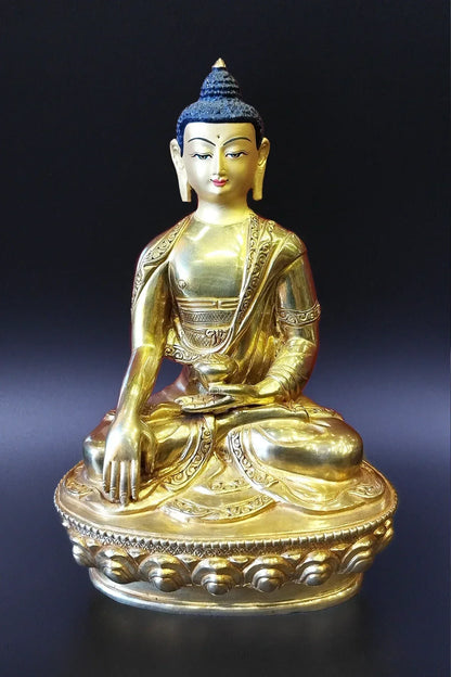 Hand Made Tibetan High quality Shakyamuni Buddha Statue 8" - Vajracrafts
