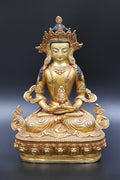 Fully Gold Plated Aparmita Buddha Statue, Handmade in Nepal 9" - Vajracrafts