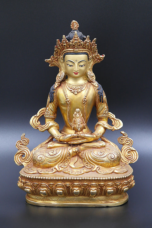 Fully Gold Plated Aparmita Buddha Statue, Handmade – Vajracrafts