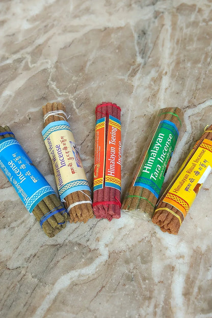 Set of 5 Himalayan Incense Sticks, handmade in Nepal - Vajracrafts