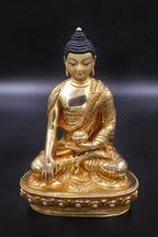 Hand carved Shakyamuni Buddha Statue from Nepal 7" - Vajracrafts