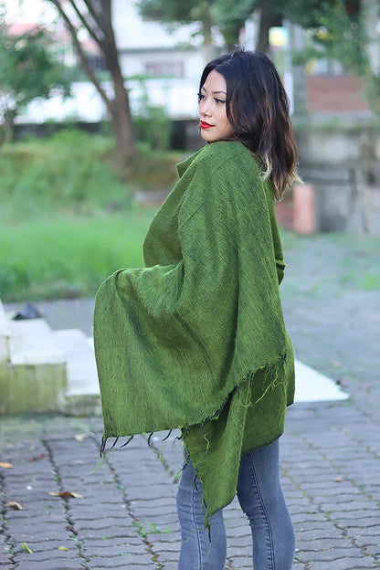 Yak Wool Shawl, Wrap Handmade in Nepal - Vajracrafts