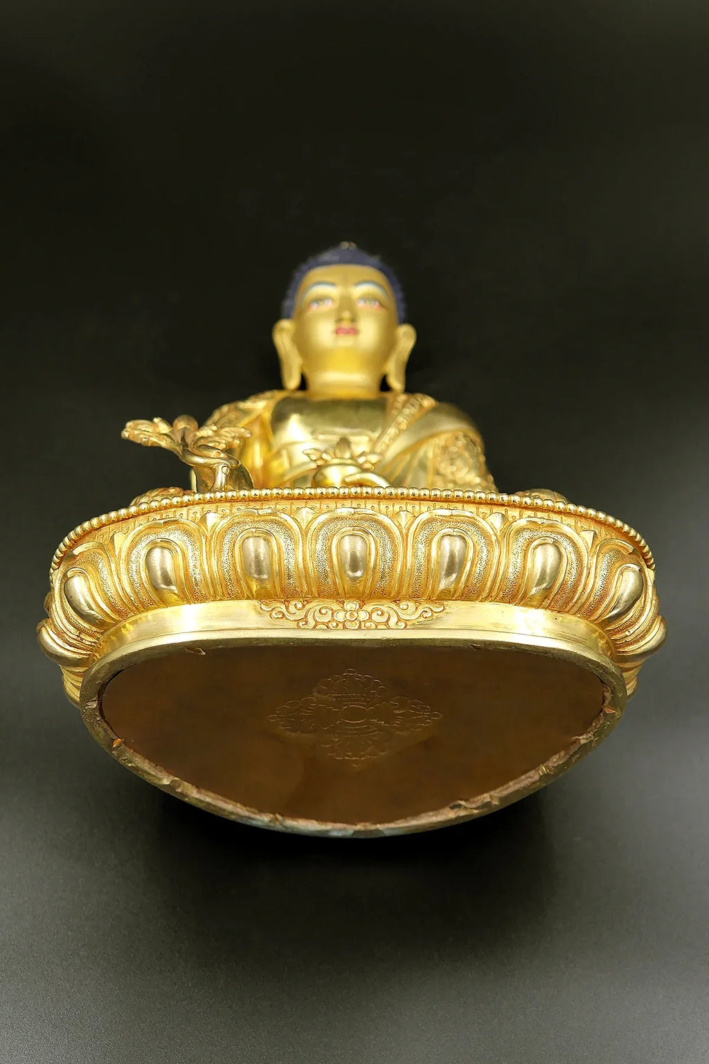 Amazing Hand carved Tibetan Medicine Buddha Statue 8" - Vajracrafts