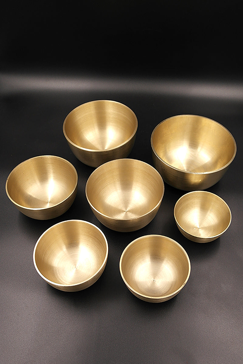 Tibetan Set of 7 Chakra Singing Bowl For Healing With Mallet & Cushion 3.2"-5.2"