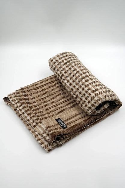 Elegant Tartan Pattern Pashmina Shawls - Vajracrafts