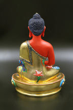 Colorful Amitabha Buddha Statue from Nepal 6" - Vajracrafts