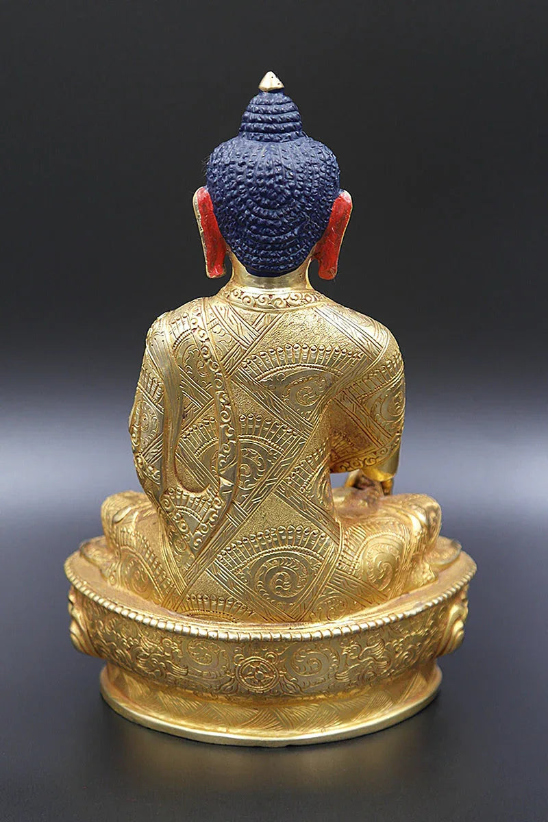 Hand Made Tibetan High quality Shakyamuni Buddha Statue 8" - Vajracrafts