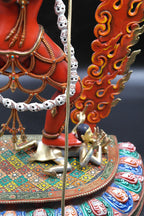 Vajra yogini hand painted copper statue 18" - Vajracrafts