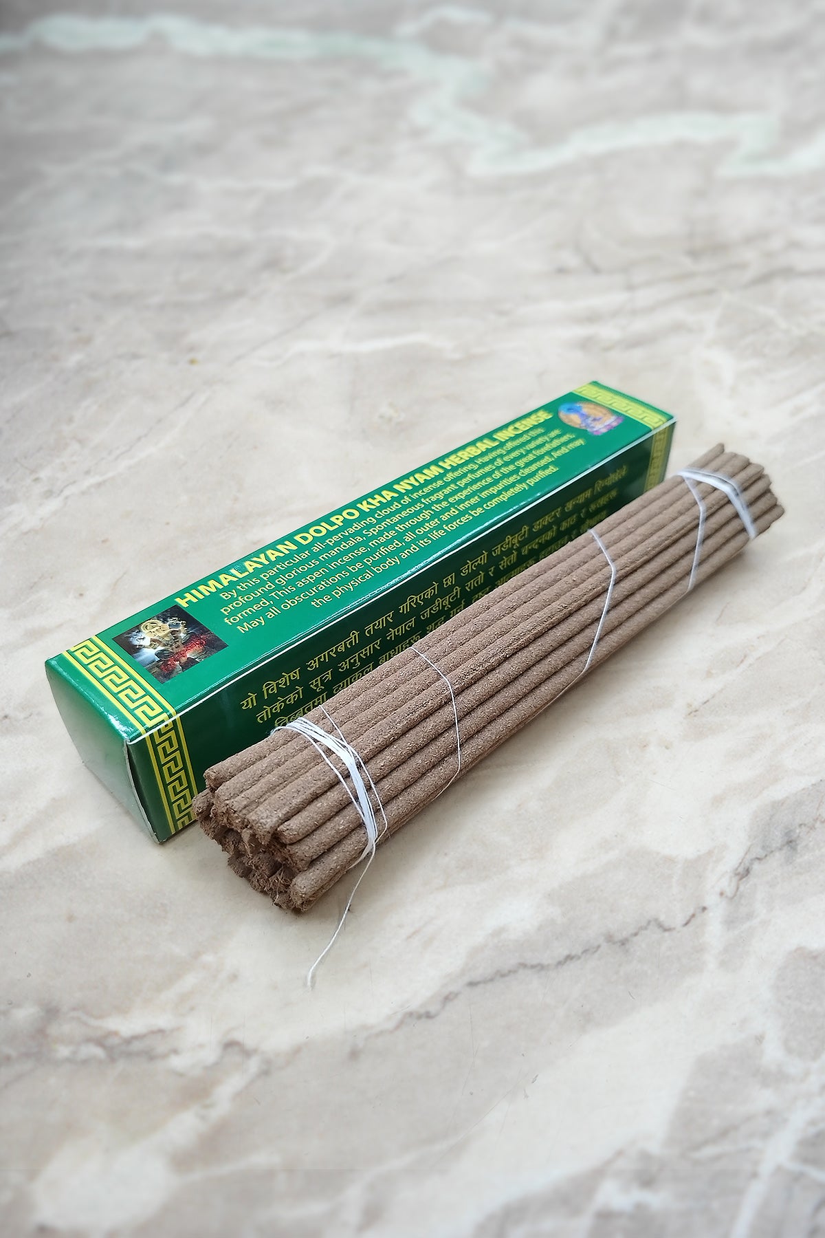 Himalayan Dolpo Kha Nyam Herbal Incense Sticks in Green, Tibetan Incense