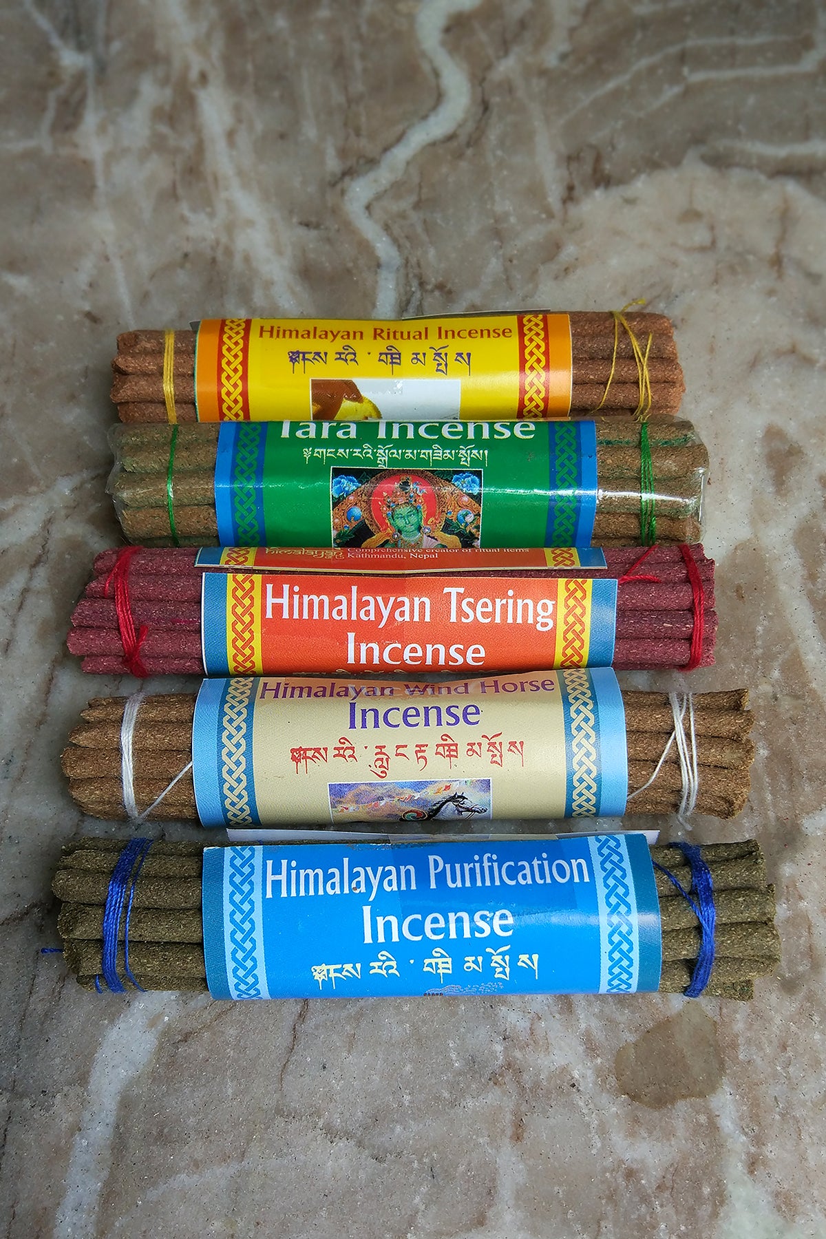 Set of 5 Himalayan Incense Sticks, handmade in Nepal