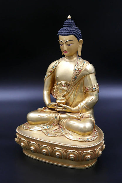 Amitabha Buddha Statue from Boudhanath 9" - Vajracrafts