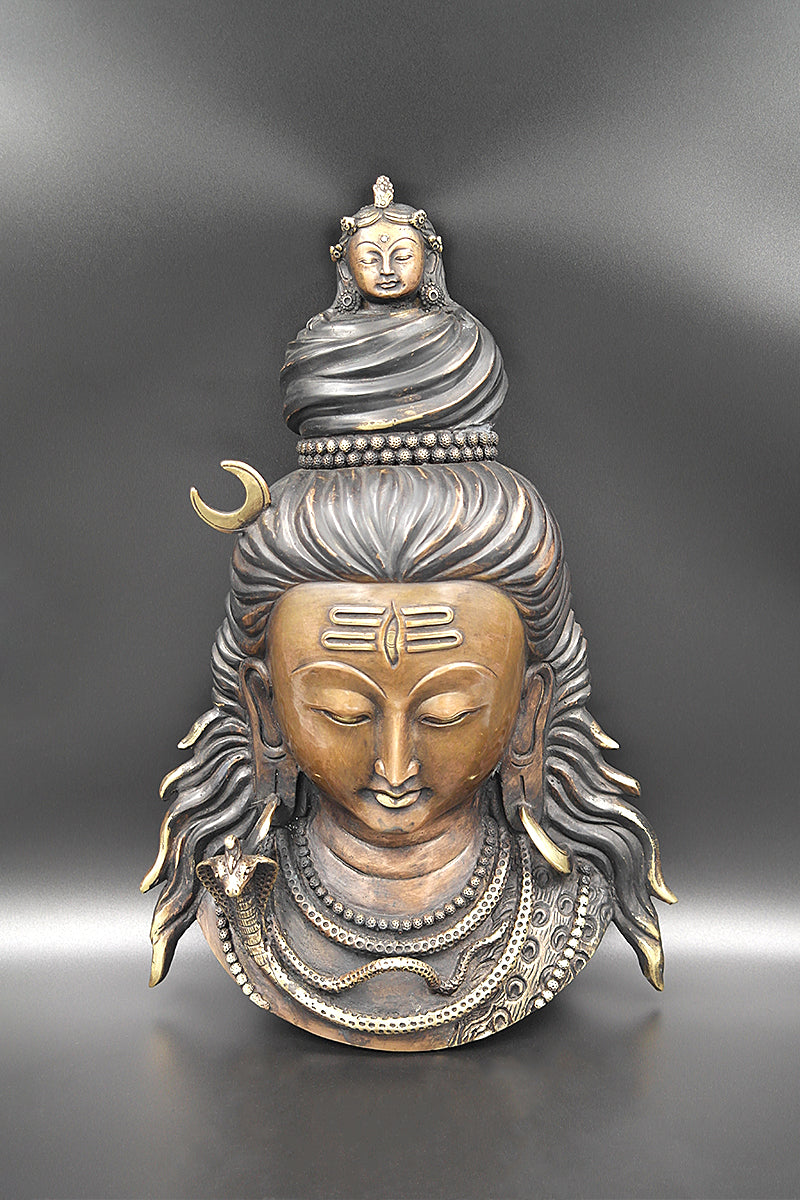 Lord of Lord Shiva Face wall hanging Decorative Showpiece 15"