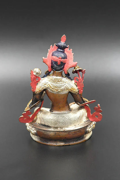 Two tones Green Tara statue from Nepal 4" - Vajracrafts
