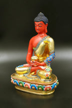 Colorful Amitabha Buddha Statue from Nepal 6" - Vajracrafts