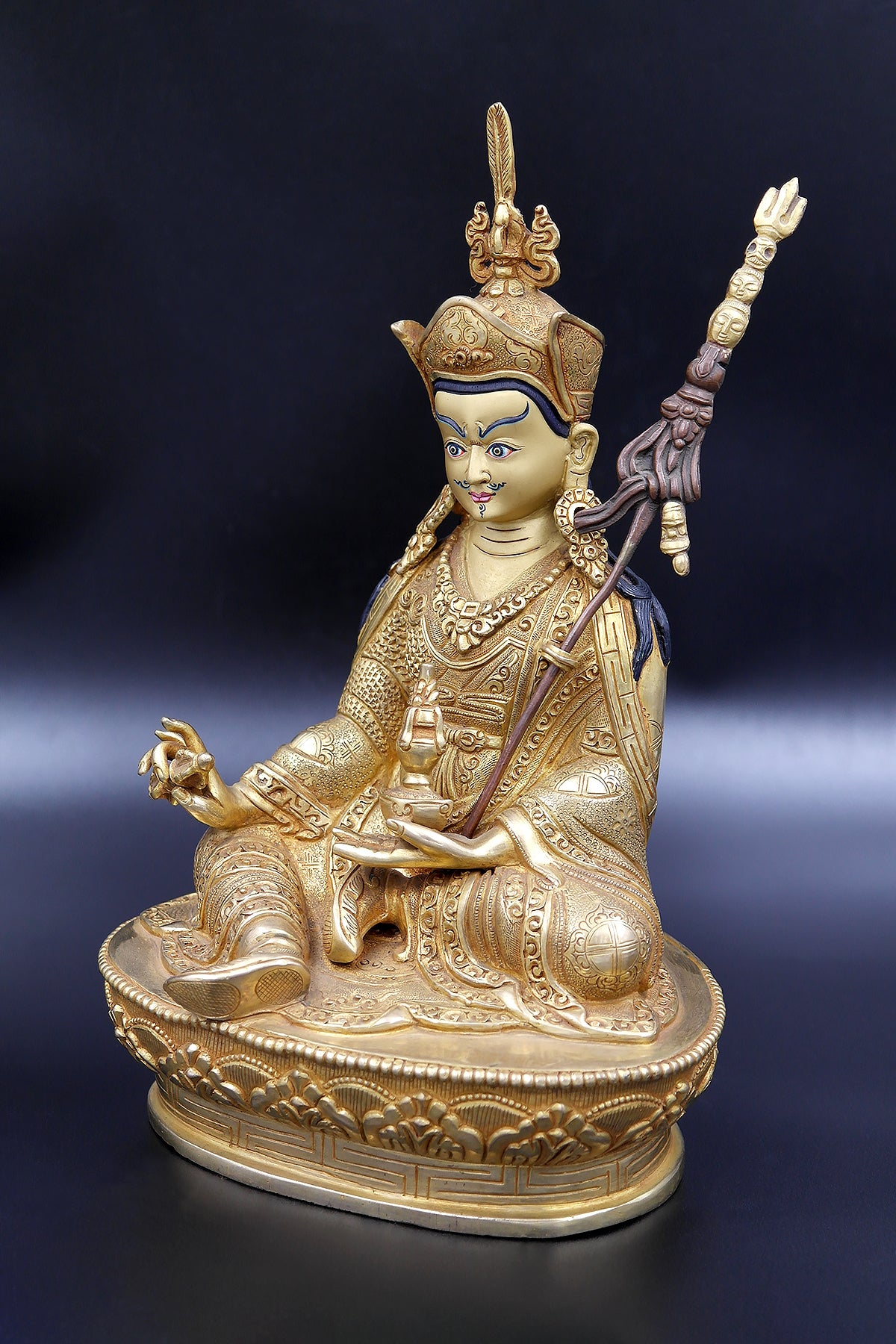 Tibetan Guru Padmasambhava Statue, 8"