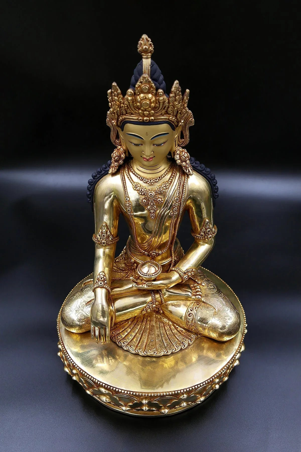 Crowned Shakyamuni Buddha Statue 12" - Vajracrafts