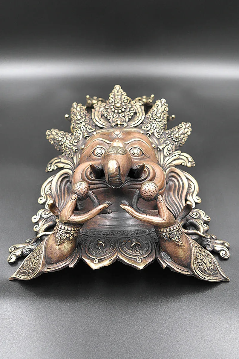 Ganesh Face Wall Hanging in Copper - Vajracrafts