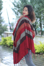 Elegant Colors Himalayan Yak Wool Blanket/Travel Throw - Vajracrafts