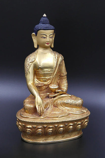 Hand Made Tibetan High quality Shakyamuni Buddha Statue 8" - Vajracrafts