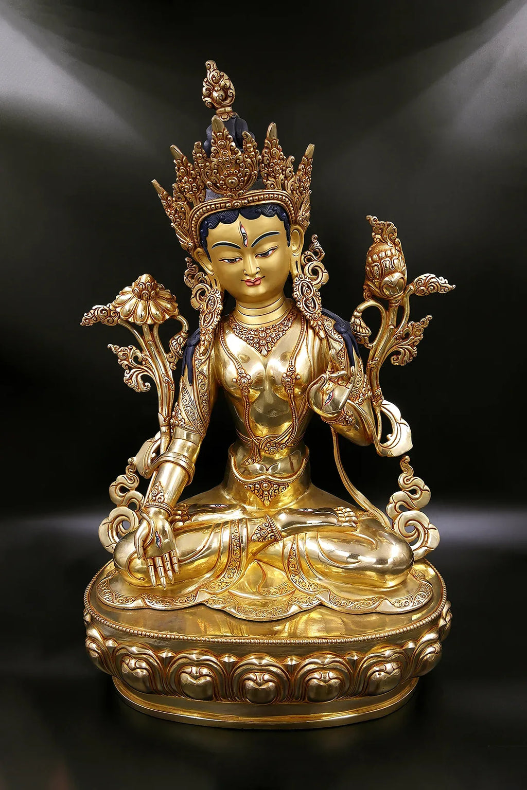 White Tara Statue | Handmade Tara Sculpture from Nepal 20" - Vajracrafts