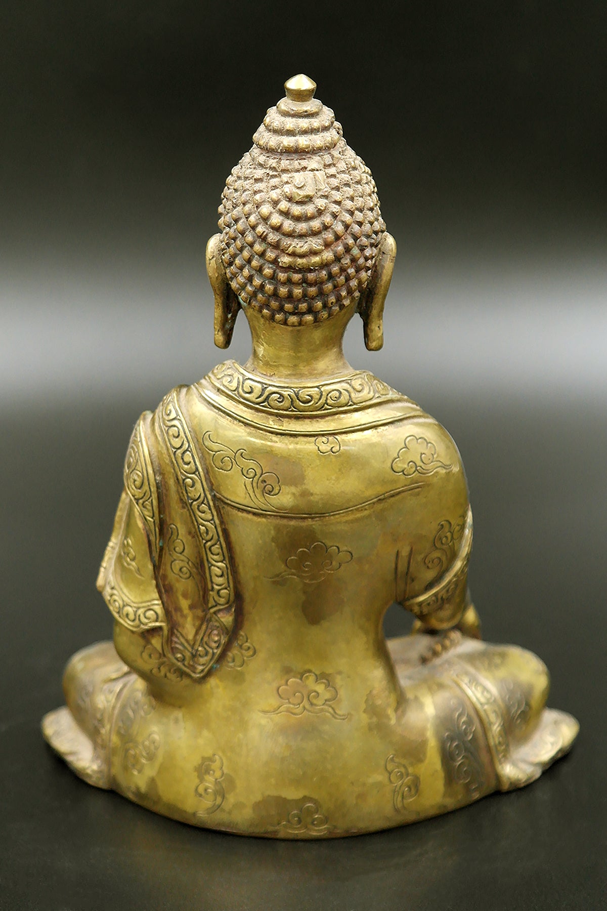 Brass Shakyamuni Buddha Statue, Idol Antique Finish 5.5"