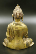 Handmade Shakyamuni Buddha Statue, Idol Antique Finish 5.5" - Vajracrafts