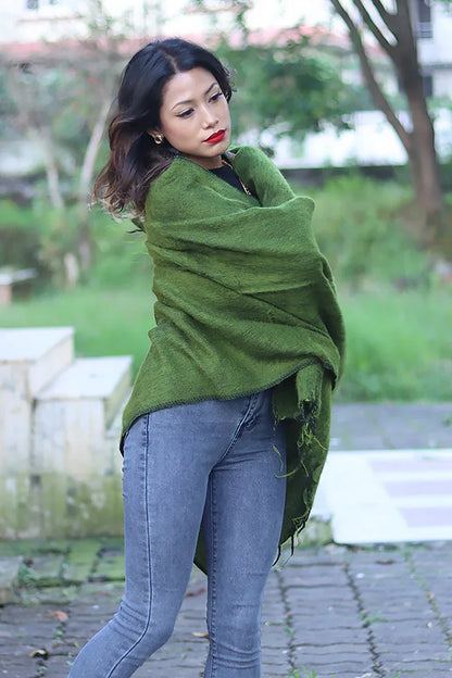 Yak Wool Shawl, Wrap Handmade in Nepal - Vajracrafts