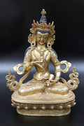 Floral Motif Tibetan Vajrasattva Statue, 9" - Vajracrafts