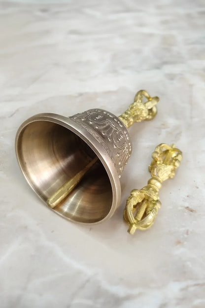 Elegant Bronze Bell and Dorje Set - Vajracrafts