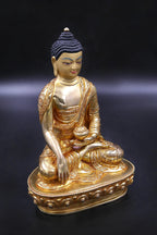 Hand carved Shakyamuni Buddha Statue from Nepal 7" - Vajracrafts